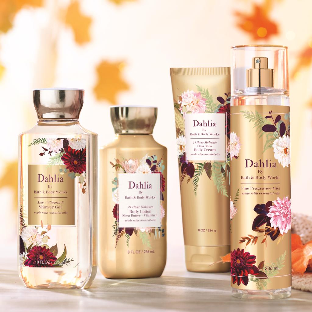 FirstColonyMall's tweet photo. New season = NEW fragrance! Dahlia is now blooming exclusively at @bathbodyworks🌼 Try this beautiful, bright and feminine fragrance in store TODAY! https://t.co/lryy9sYLit