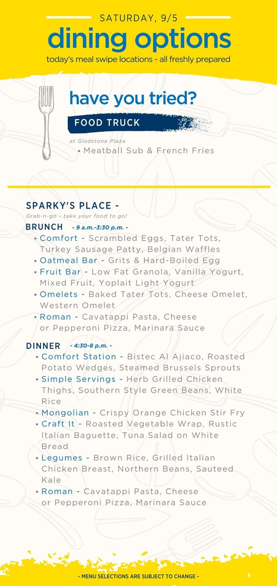 MerrimackDining's tweet photo. Hey Warriors! Here are today's meal swipe options. https://t.co/zPoPxMnRLs