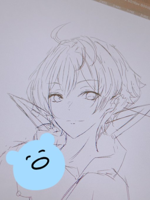 新しいビジュアルと
アイコンのラフです?

キャラデザの練習も兼ねて∩^ω^∩ 