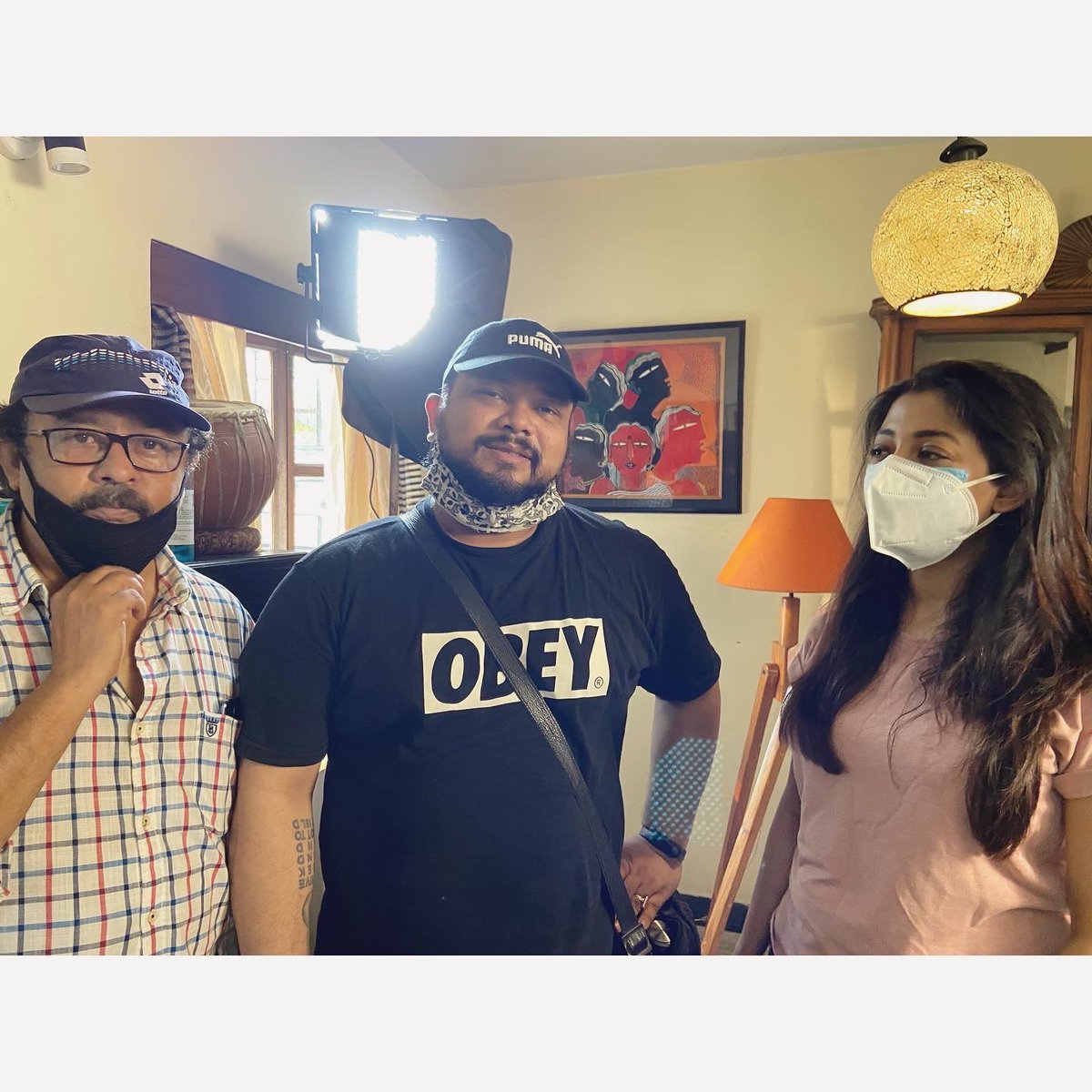 paoli_d's tweet photo. DOP Rana Dasgupta + Director Rick Basu + Me = Team Devi reunites!
Shooting my very First film in the new normal!
#WearAMask & #DoWhatYouLove
#Aboho
#ShootingNow
#RickBasu #RanaDasgupta https://t.co/dHexwGkwlE
