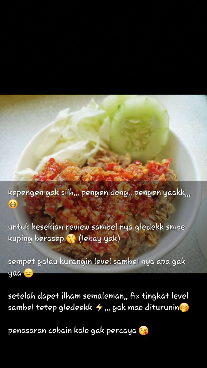 GprekPunklariss's tweet photo. @GprekPunklariss available at gofood dan free delivery min 2pax area jimbaran,  #bali 
#kulinerbali #kulinerkutaselatan #kulinerjimbaran #geprekcrispy #geprekpunklarissbali #geprekpunklariss #sambelgledek https://t.co/MrPfL52BKJ