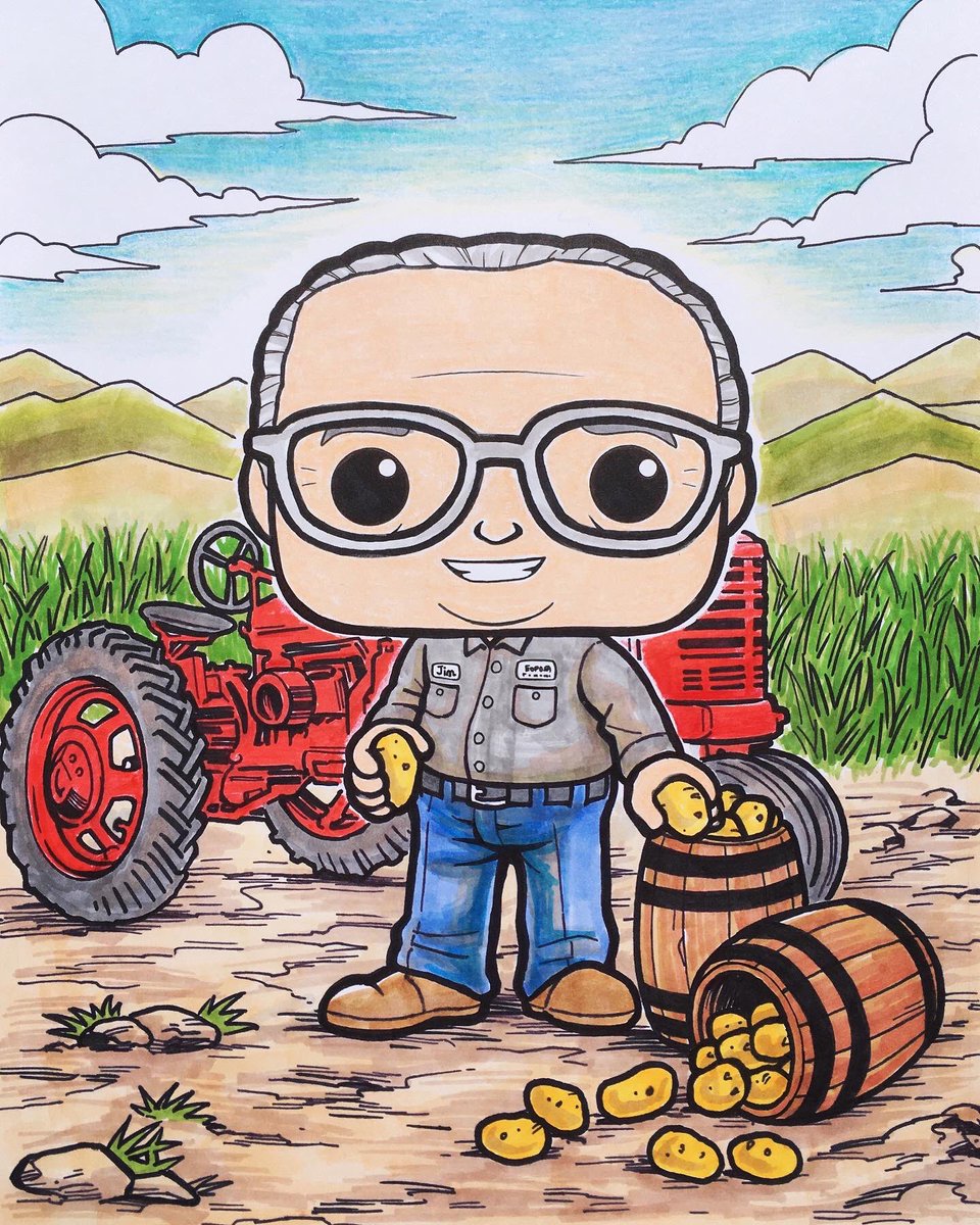 zeolee3's tweet photo. Mr. Potato Dad 🥔 

Custom Commission [#24] 
#funkofarmer #funkoartist #funkodrawing #funkoportrait #potatoman https://t.co/Q1zMW863x3