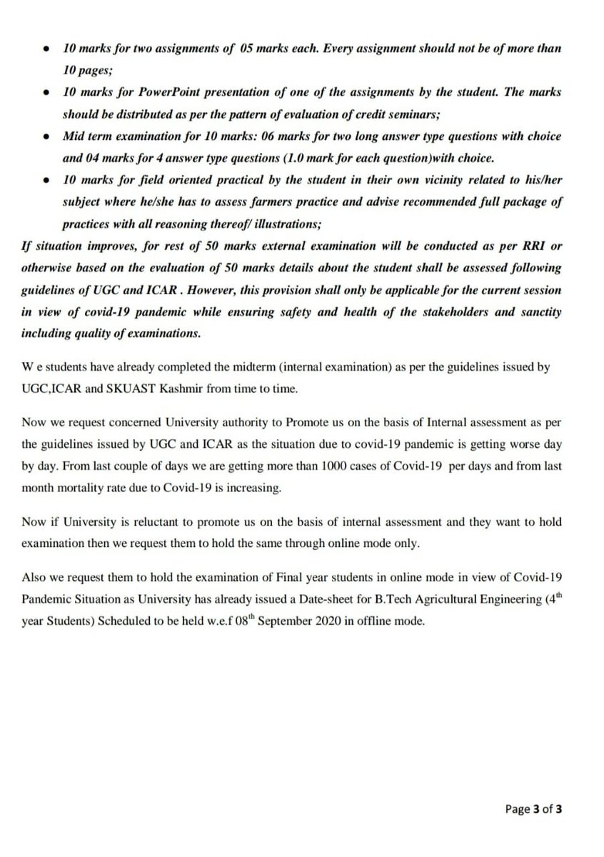 SKUAST-K JOINT CR ASSOCIATION tweet media