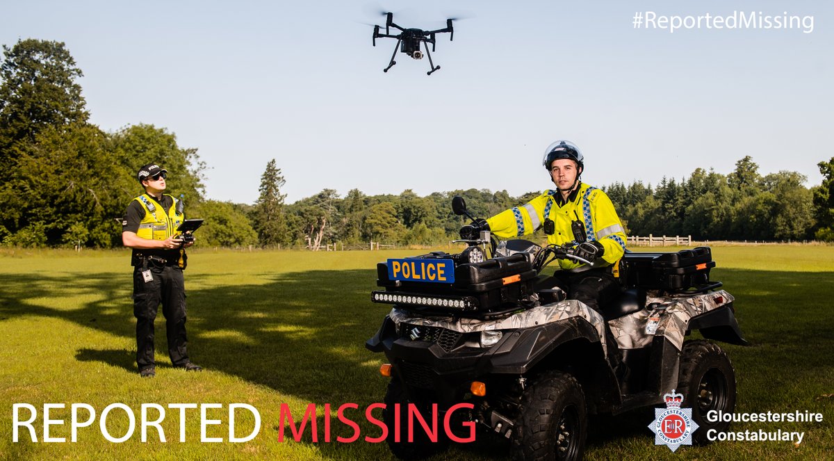 Glos_Police's tweet image. If you watched #ReportedMissing, you may have noticed that we don't just search 'on foot'. Our drones and multi-terrain vehicles enable us to quickly reach rural areas, ensuring no stone is left unturned in the search for missing and vulnerable people in #Gloucestershire