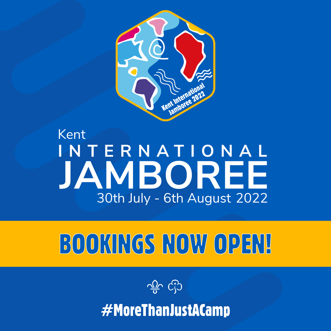 kentjamboree's tweet photo. BOOKINGS NOW OPEN!

The Kent International Jamboree will be THE Scout and Guide event of the summer in 2022.

It's going to be more than just a camp, so what are you waiting for?

To book your place head over to https://t.co/6HgZ2yPoQr

#KIJ22 #MoreThanJustACamp #SummerOfFun22 https://t.co/mUpvMlPUeh