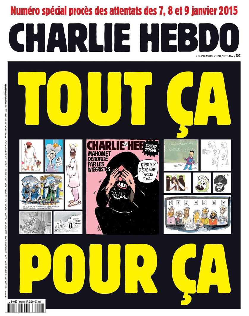 [THREAD] 3 jours après l'ouverture du procès des attentats de janvier 2015, les faits montrent que  @Charlie_Hebdo_ a TRÈS BIEN FAIT de republier les caricatures de Mahomet.Cela permet de faire tomber les masques de la lâcheté ou de la haine de la République. 1/18