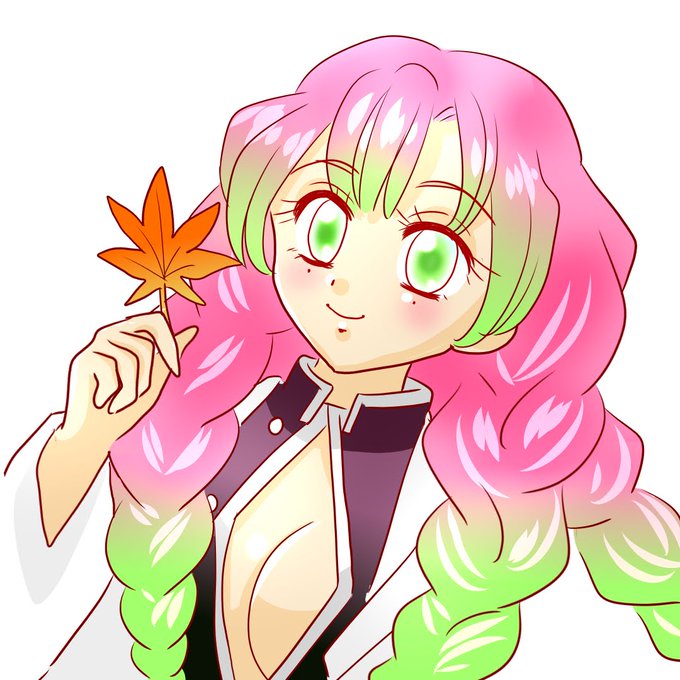 星河ばよさんがTwitterに投稿した甘露寺蜜璃(鬼滅の刃)のイラスト。