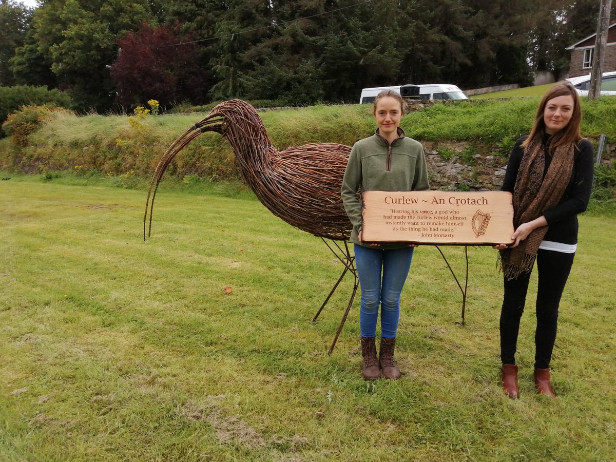 NPWSIreland's tweet photo. "Hearing his voice, a god who had made the curlew would almost instantly want to remake himself as the thing he had made."
Willow Curlew structures unveiled at local towns and villages as Annual #CurlewConservationProgramme report published at https://t.co/OAFqRSadEX https://t.co/dcAJfsvcxI