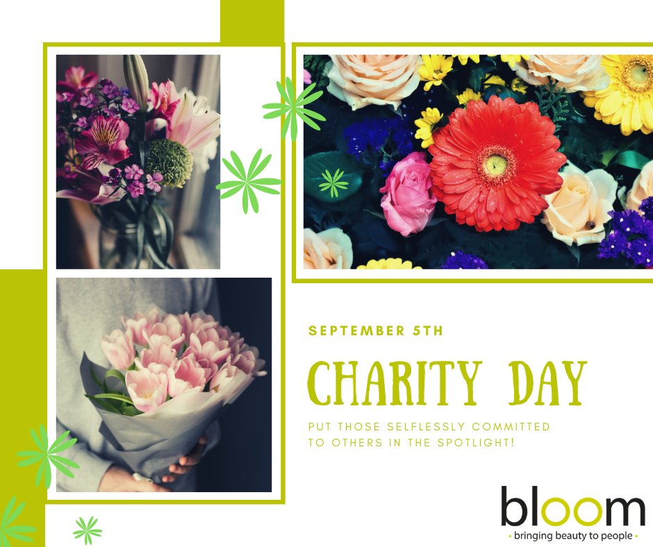 bloombv's tweet photo. Today September 5th; the International day of charity. A day on which we reflect on all people who are selflessly committed to others. What could be a better way to put those people in the spotlight with a beautiful bouquet of colorful flowers! 
#Bloom #Flowers #Colorful https://t.co/4kzOwIwG3l