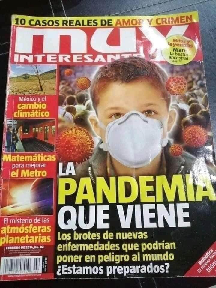 TIP_Eterno's tweet photo. Señorías....
En 2014 antes de que Bill Gates lo hiciera, la Revista “Muy Interesante”ya nos aviso de lo que podía ocurrir....
👇🏻👇🏻🤦‍♂️💀💀🤦‍♂️👇🏻👇🏻 https://t.co/emDdq7iSSn