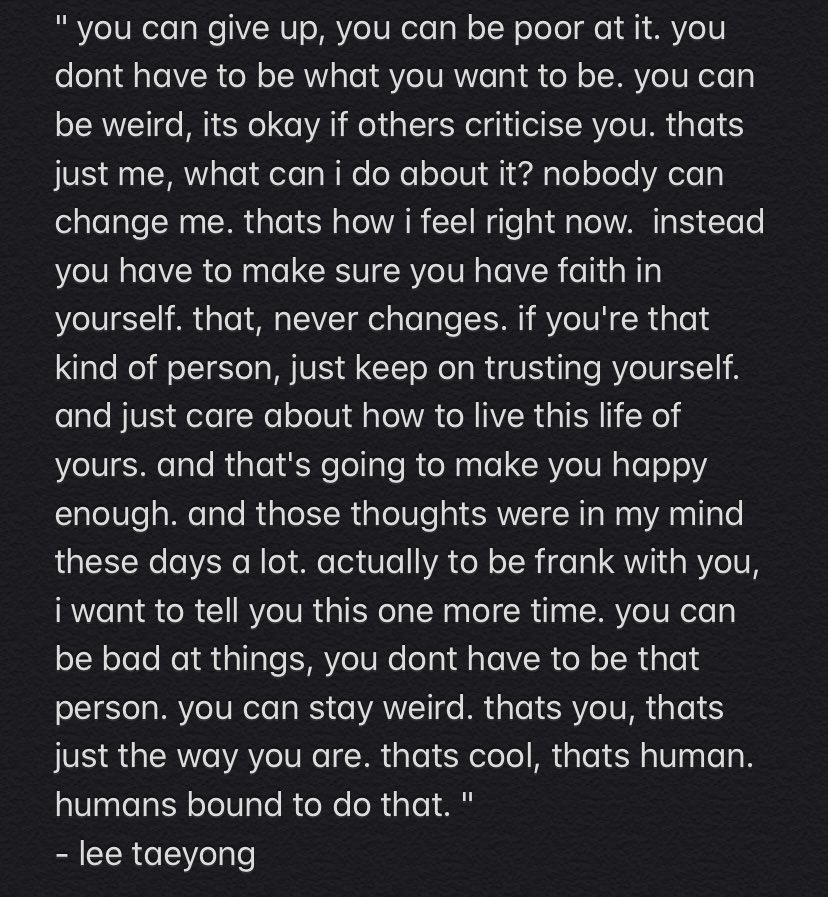 tyongishere's tweet photo. 「 💌 」hope you guys are feeling okay if not, please read this message from taeyong. hopefully his amazing words will give you comfort &amp; encouragement and bring a smile on your face! enjoy your day <3 ･ᴗ･ https://t.co/8W9meAl9u0