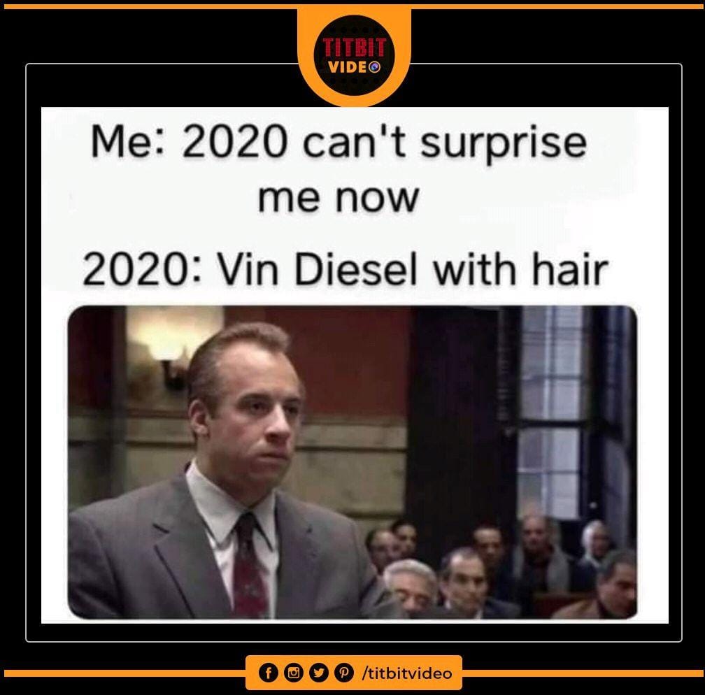 titbitvideo's tweet photo. 2020 Surprise...

https://t.co/OuUX2bfU1f

#titbit #titbitvideo #video #2020Surprices #VinDiesel #Meme #Joke #2020Jokes #2020memes https://t.co/5mKcB70o9F