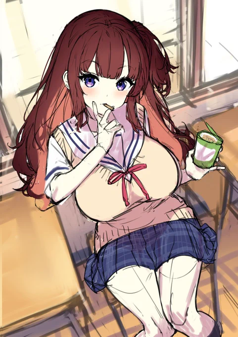 #これを見た人はセーラー服の画像を貼れ
スク水と濡れ透けとギャル
3枚目は今描いてる子 