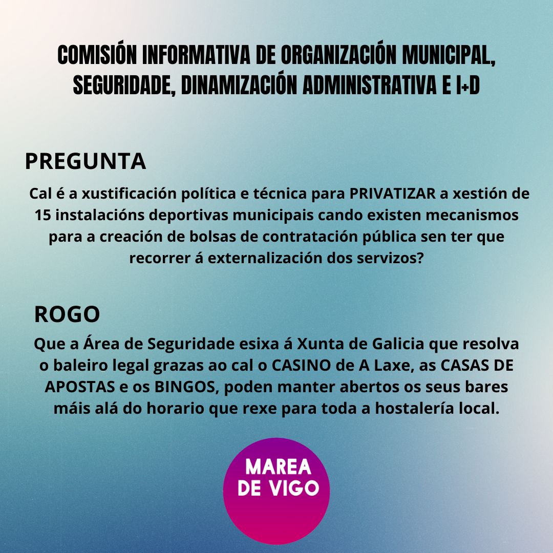 Oriana_Mendez_'s tweet photo. Mentres o ocio nocturno local pecha á 1 a.m., hai quen segue a ter prebendas. 

Solicitamos que o Concello de #Vigo esixa á @Xunta unha aclaración deste agravio comparativo que permite a uns poucos funcionar á marxe da normativa que rexe para todos os demais.

#COVID19 #casinos https://t.co/88QHzkt6e6