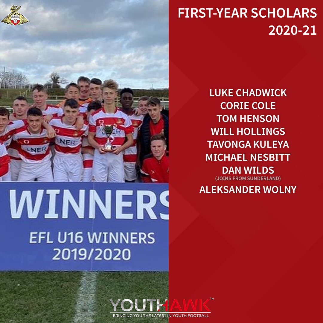 Doncaster Rovers first-year scholars 2020-21.