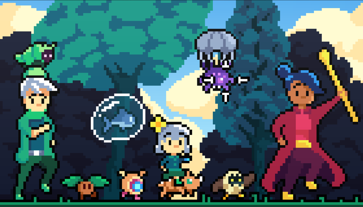 AgelessGame's tweet photo. We’ve got the whole gang here for #ScreenshotSaturday!​

Ageless is out now!​

​Nintendo Switch: https://t.co/OyUr2QxQcv ​

Steam: https://t.co/uQP3lnIDXl https://t.co/x6YsxjIDfr