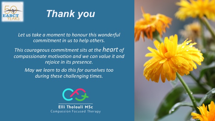 etholouli's tweet image. Self practice and self reflection in Compassion Focused Therapy enhances our well being and our therapeutic skills!
Very happy to coordinate this skills class during the EABCT congress in Athens for colleagues and thank you all for your participation!#eabct2020 #selfpractice #CFT