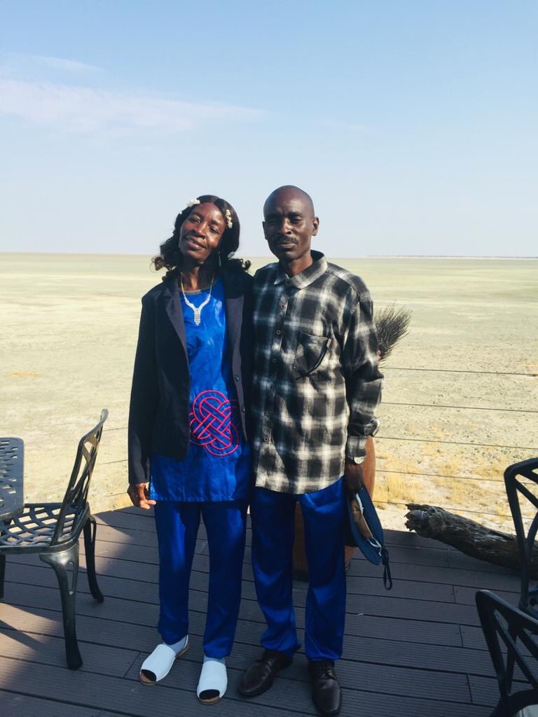 NWRNamibia's tweet photo. We have the absolute pleasure of hosting Namibia’s golden couple Meme Pehovelo Martin and Tate Gideon Hamukwaya who recently tied the knot. The couple spent one night at our Onkoshi resort en-route to our Halali resort where they will be having their honeymoon.

 #Namibia https://t.co/7n1HaiySb2