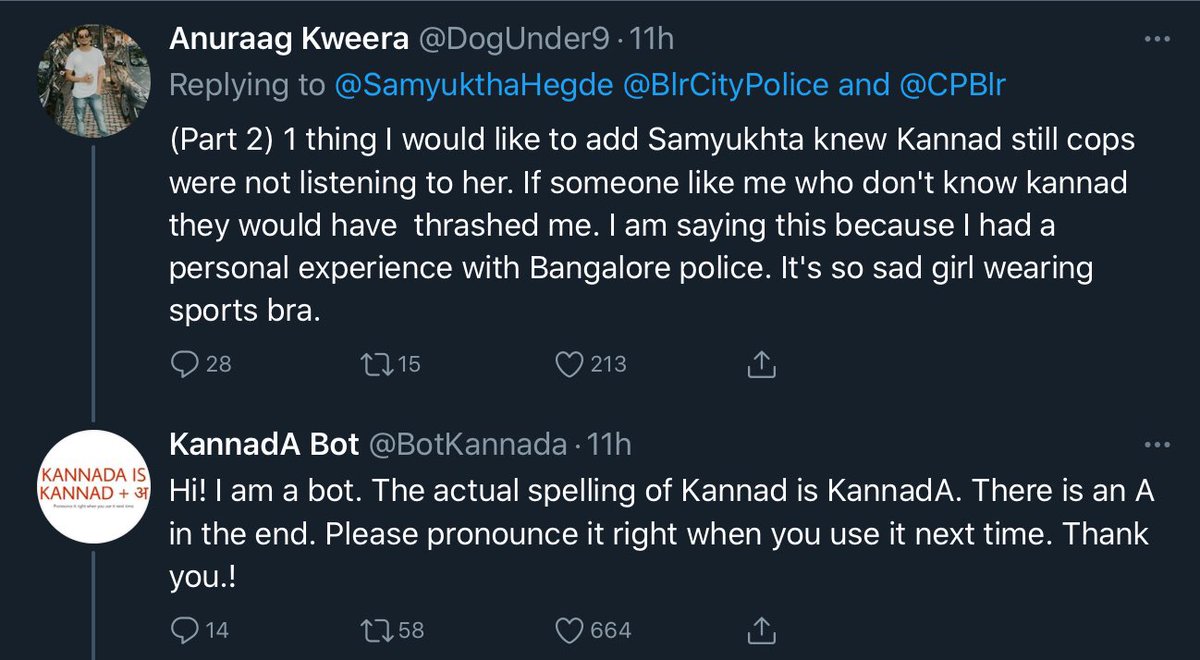 vivekraju93's tweet photo. Someone created a bot to correct people on Twitter using ‘Kannad’ instead of ‘Kannada’ 😂
@peakbengaluru https://t.co/ZYiX5iNlaH