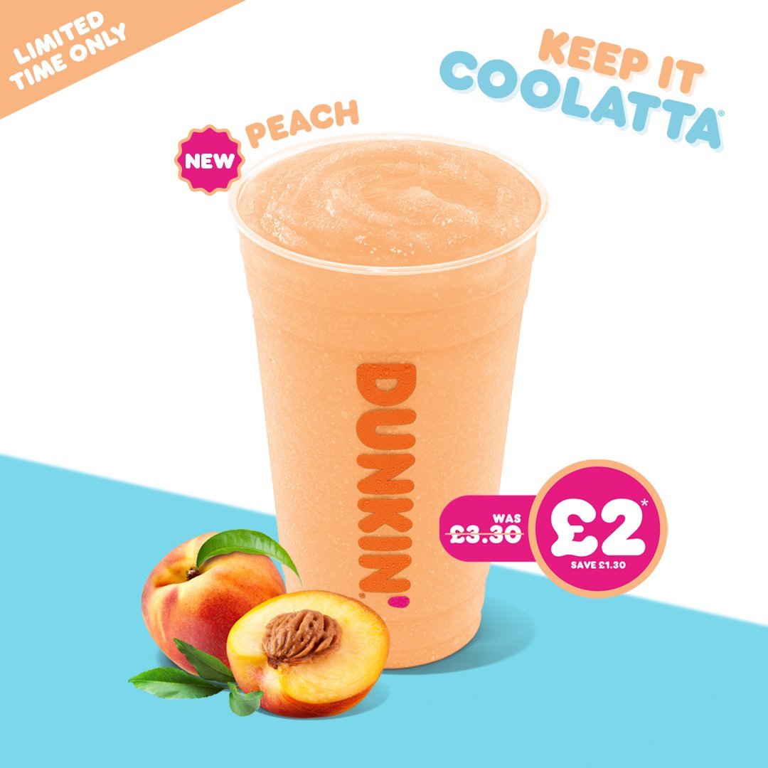 dunkindonutsUK's tweet photo. Last chance to grab a regular Coolatta® for only £2!
#DunkinUK #Coolatta https://t.co/6WKNAj1cTC