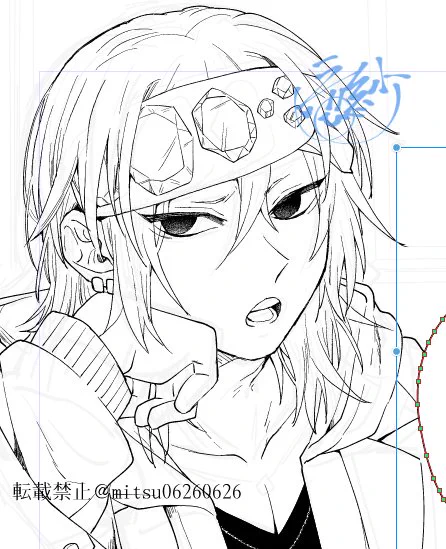液タブ難しいけど、線画はめちゃくちゃ綺麗にかけている気がする??? 