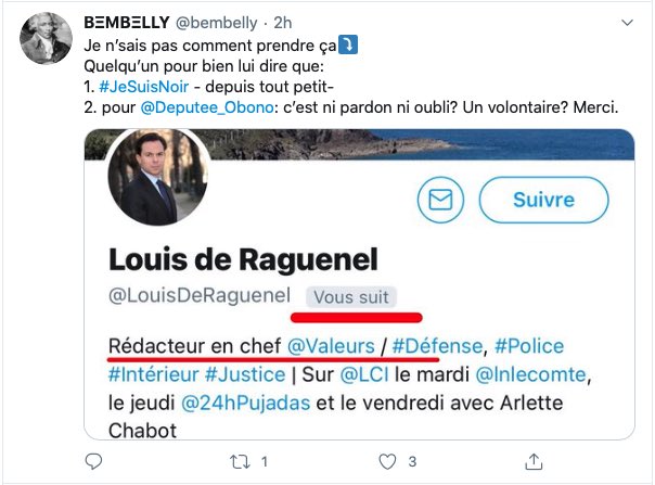 bembelly's tweet photo. #Tuto: Voici comment forcer le #désabonnement d’un #encombrant de votre compte @Twitter ⤵️...
📍Exemple «Tu hors de ma vue» avec le #RedacChef de @Valeurs-Actuelles, viré! https://t.co/SquC4WLk4g via @extimites https://t.co/8HXYTbaZ7V