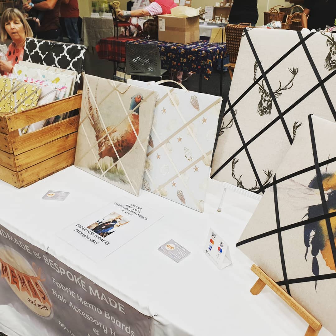memosmore's tweet photo. First craft fair since before lock down. 
New experience for us all. 

#craftfair #handmade #memoboards https://t.co/hxgv6gr80i