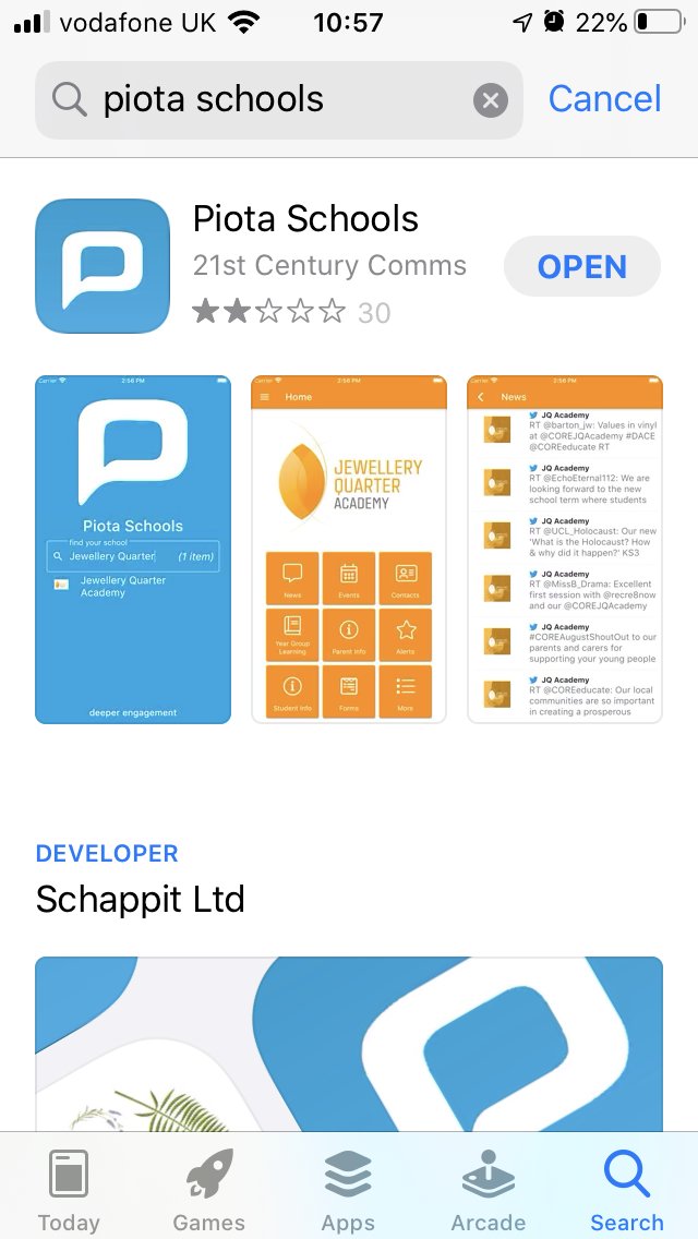 LangsidePTC's tweet photo. Keep up-to-date on all school matters by downloading the Piota Schools app #generalupdates #schoolmealmenus, #contacdetails #Covid19updates 

Available from Apple and Google Play simply go to either store and type Piota Schools, download and choose Langside Primary. https://t.co/UuMwxa60Tn