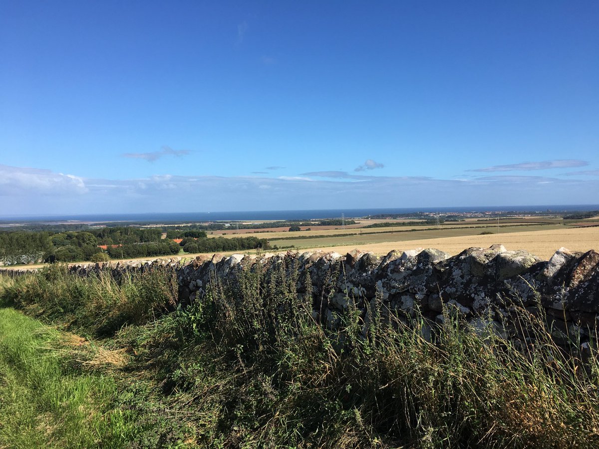Morning run with view over to the Bass Rock.