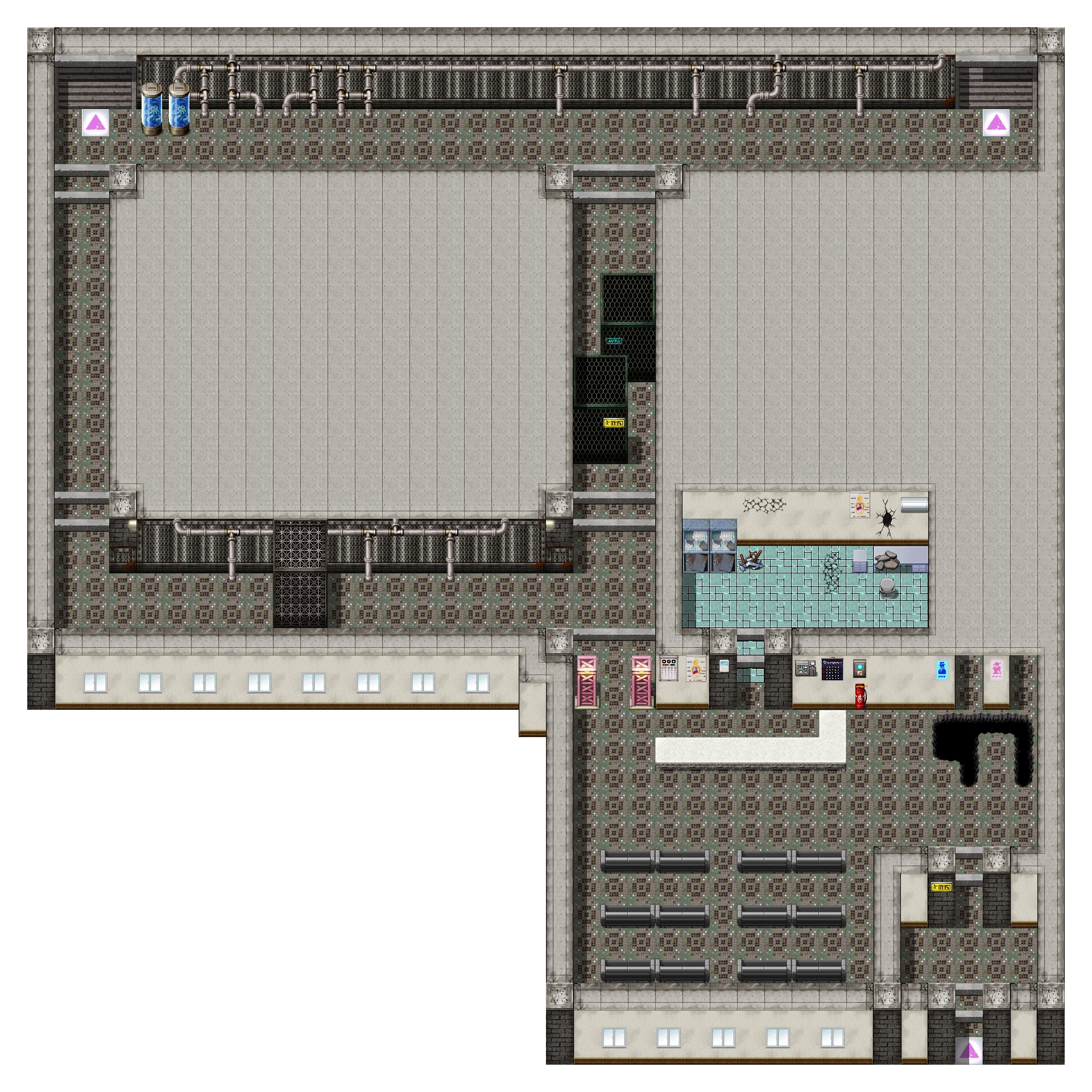 もょもと ツクラー 病院マップを工場に魔改造 建物型のダンジョンはサンプルマップ改造すればそれっぽくなることに気づいた 使えるものは何でも使っていくスタイル ツクールmz もょもと ツクラー 病院マップを工場に魔改造 建物型のダンジョンはサンプルマップ改造すればそれっぽくなることに気づいた 使えるものは何でも使っていくスタイル ツクールmz