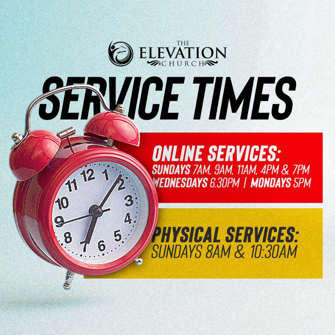 elevationng's tweet photo. Physical service or online service? We’ve got you covered! 

Please see our service times on the flyer.

#ElevationNG https://t.co/1J68CUGAeT