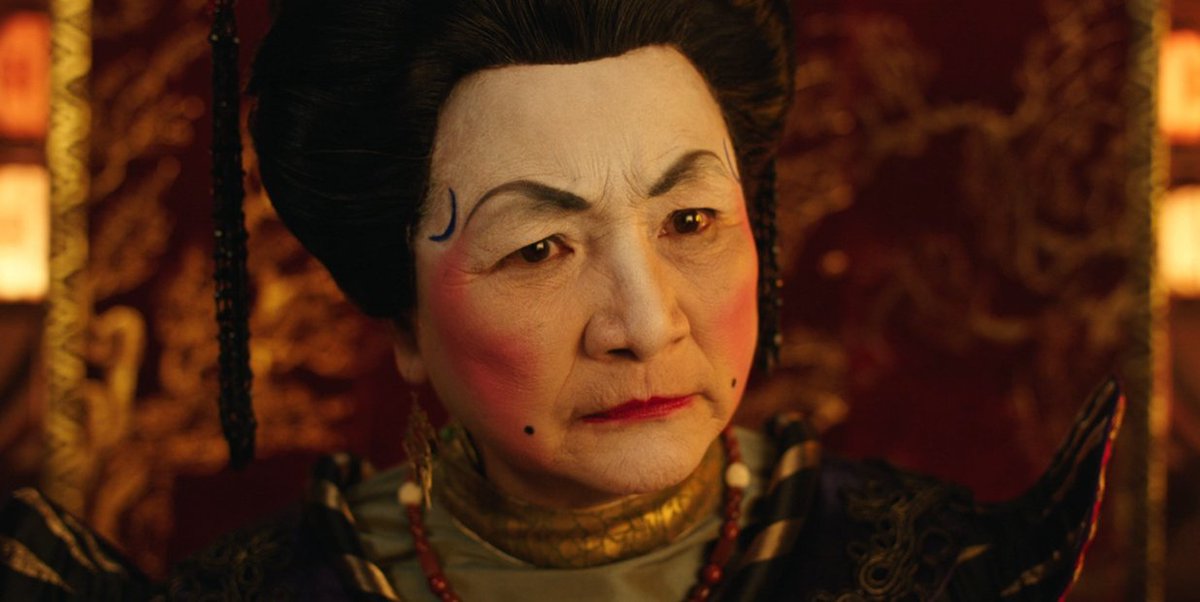 I'm just an amateur when it comes to old Chinese make up, but I'm pretty sure you're supposed to use red pigment and not black. Also, isn't the yellow supposed to be closer to the hairline?