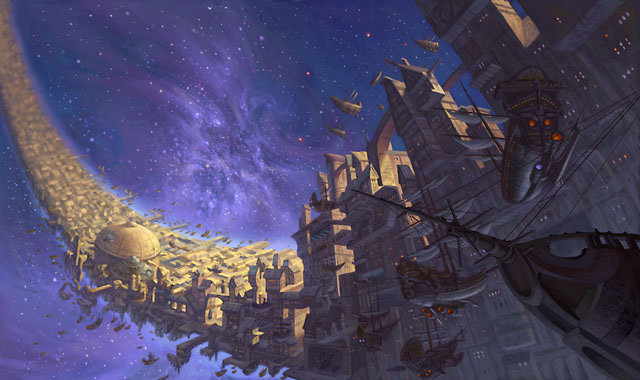 Visuels du film Disney "La Planète au Trésor" par l'artiste Français, Christophe Vacher.