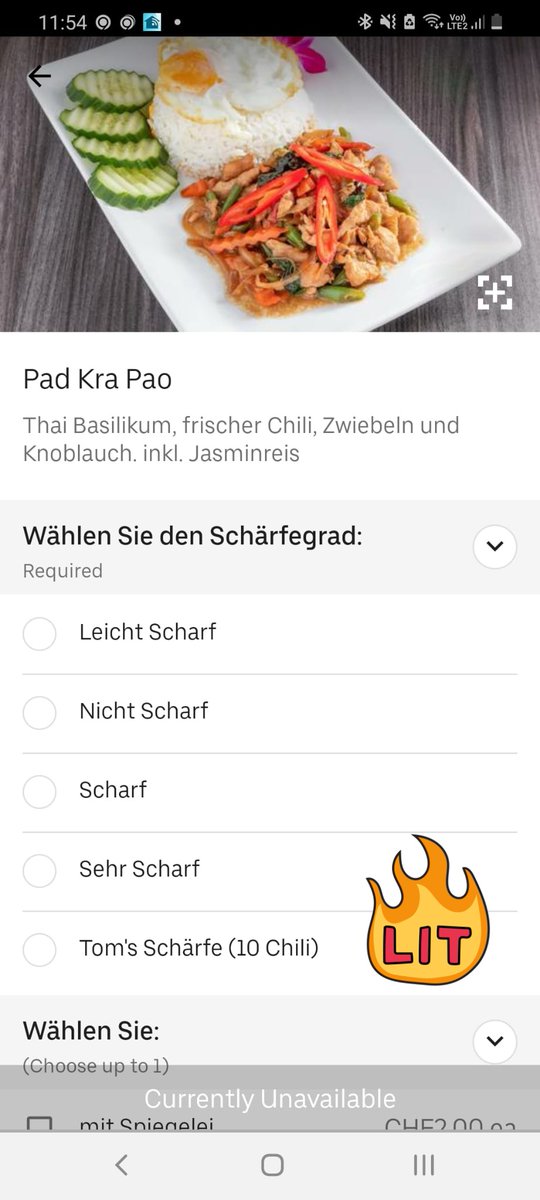 ThomasMaurer's tweet photo. In the best #Thai takeaway in #Basel you can now order #thaifood with my level of spiciness 🤣🙈

(Khao Hom Basel) https://t.co/PVY33xSGJs