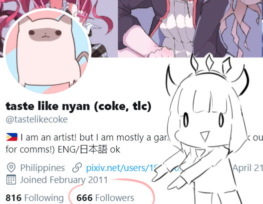 This is a milestone!! ayyyy.
To celebrate this, I'll draw 5 devils for my followers.  just reply to this tweet with your devil \o/ (anime char or oc wtv) 