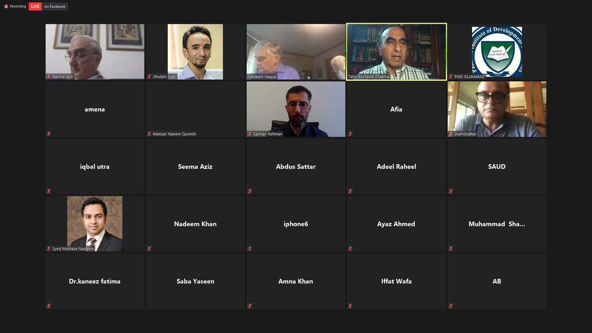 PIDEpk's tweet photo. Tahir Basharat Cheema is talking about the "Electricity Pricing and Regulation” in #PIDEroundtable #Energycrisis #PIDEIdeas #EnergyPIDE @nadeemhaque @durre_nayab_ @Asad_Umar @HamidMirPAK @KElectricPk @APTMAofficial https://t.co/KB132bbdxx