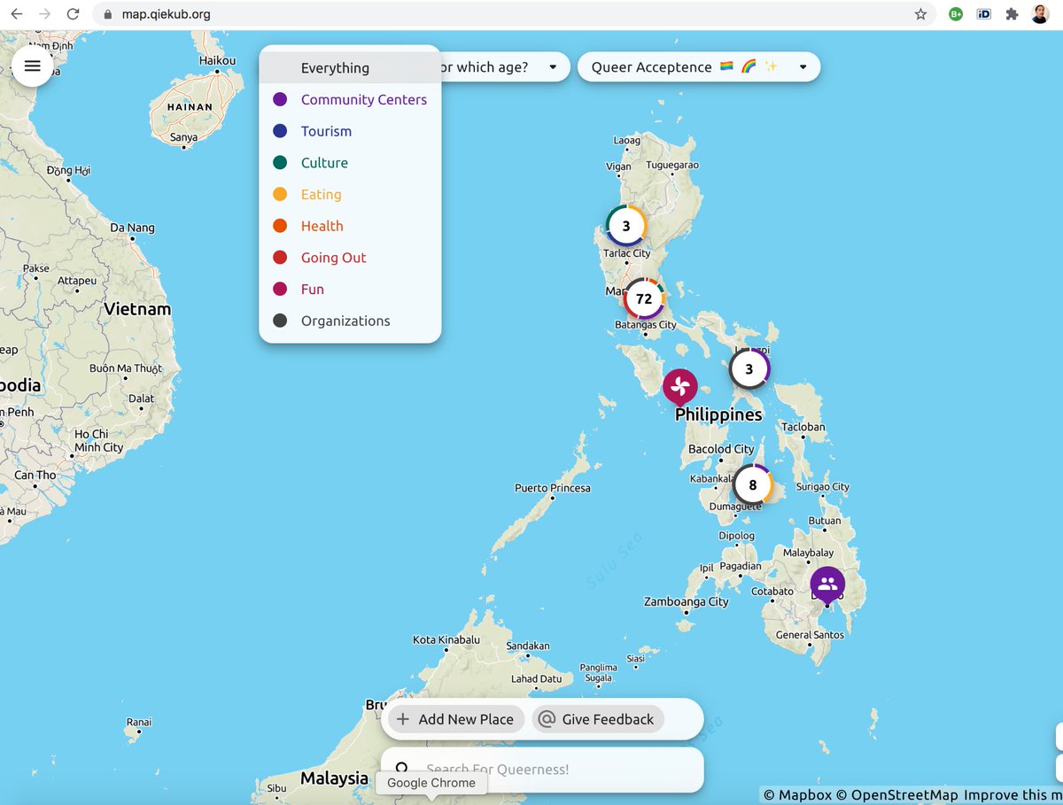 mapmakerdavid's tweet photo. @qiekub and @mapbeks are now doing a fantastic demo of #QueerMap in the SOGIESC training! π #osm #openstreetmap #rainbosm #safespaces ππΊοΈ https://t.co/oPRRKFvl6U