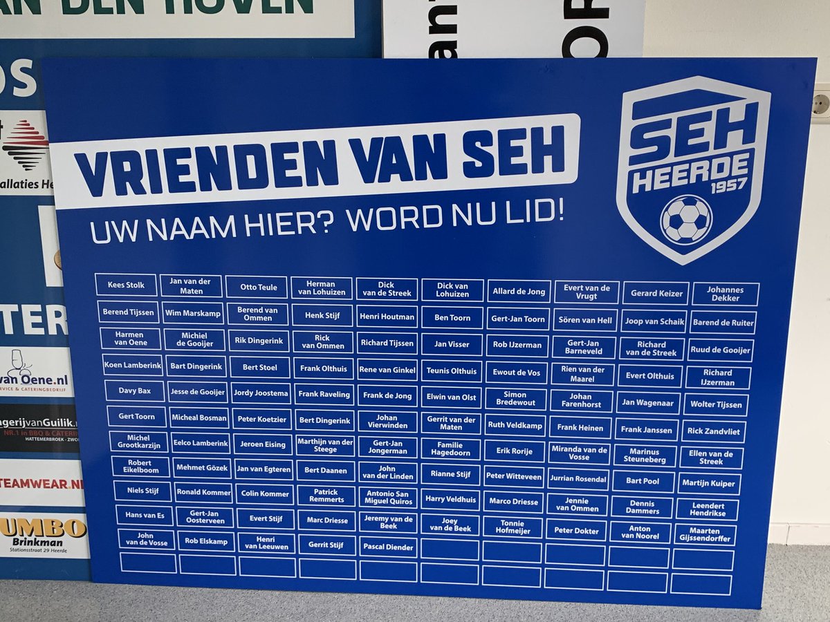 Het nieuwe bord van de vrienden is klaar! #meerdanalleeneenclub #wordookvriendvanSEH 
<a href="/vvseh/">v.v. S.E.H. ⚽️</a> <a href="/vriendenSEH/">vriendenSEH</a>