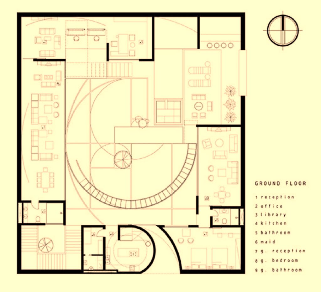 ProTecDi's tweet photo. Ahmed Itafy: โPinctada Houseโ #Chongai | #Japรณn
La propuesta residencial genera un patio central basado en la espiral dorada de Fibonacci.
#100x100MasterHouses | #Arquitectura | #Architecture https://t.co/EX8FlEDmM5