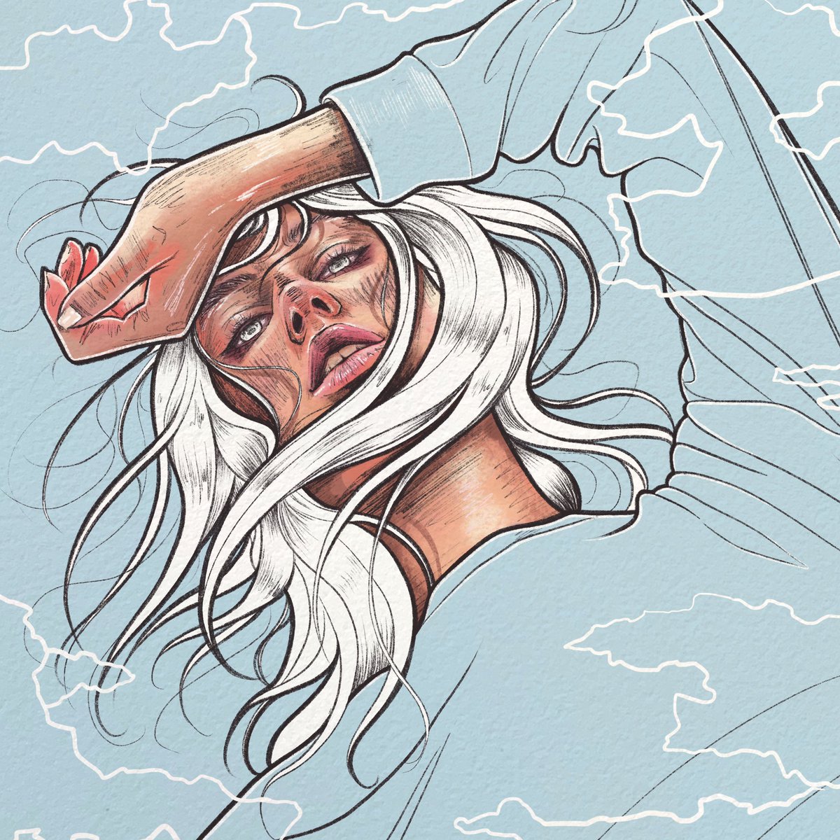 tarr_oliv's tweet photo. Head in the clouds ⛅️ 
#illustration #procreate https://t.co/dInRgtzNDO