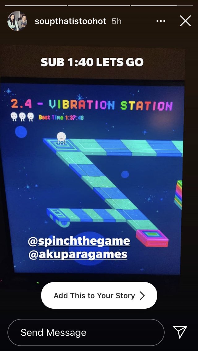 spinchthegame's tweet image. We have a new high score of 1:37:48 submitted by soupthatistoohot from Instagram!!! @akuparagames #SpinchRun