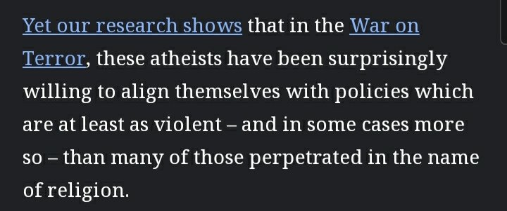 In contrast to what has been said, atheists also have a tendency to be more violent. They think religion & faith are the root cause of all the problems & it's a moral obligation of atheists to eliminate both & hypocrisy is unparalleled. The so-called champion of Modern Atheists.