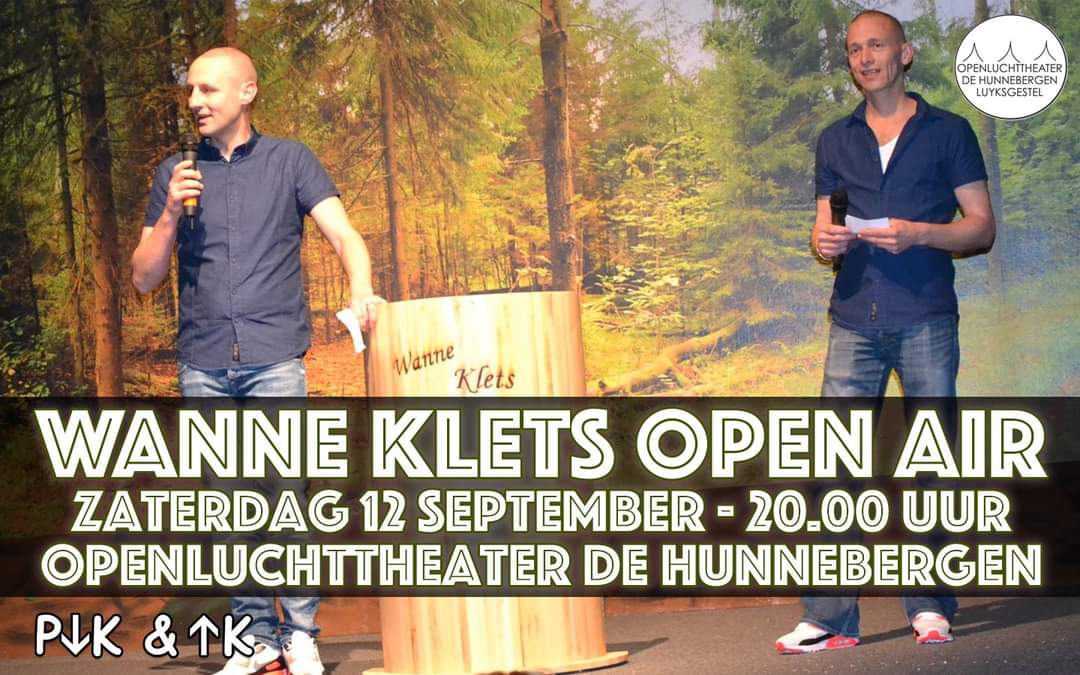 Over een week is het zover de eerste editie van Wanne Klets Open Air in <a href="/luyksgestel/">Luyksgestel</a> in het olt <a href="/hunnebergen/">Hunnebergen</a> kaartverkoop gaat als een trein en VOL=VOL de volgende toppers komen er optreden: 
<a href="/erikmares/">Erik Mulder</a> 
<a href="/berryknapen/">Berry Knapen</a> 
<a href="/Dirkkouwenberg/">Dirk Kouwenberg</a> 
<a href="/Joepdewildt/">Joep de Wildt</a> 
#tonpraten
#luyksgestel