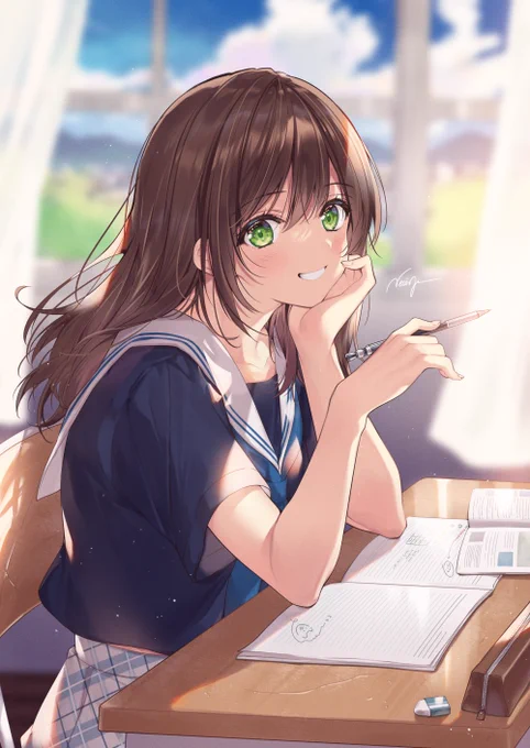 「も～、前向いて前!」 