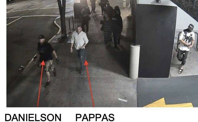 Newly unsealed court documents Include CCTV still footage showing Michael Reinoehl waiting to ambush Pappas & Danielson, right hand on the ready to draw his weapon. Reinoehl had always maintained that his shooting of Aaron Danielson was in self defense. https://www.mcda.us/index.php/documents/state-of-oregon-vs-michael-forest-reinoehl-affidavits-warrant-da-info.pdf/