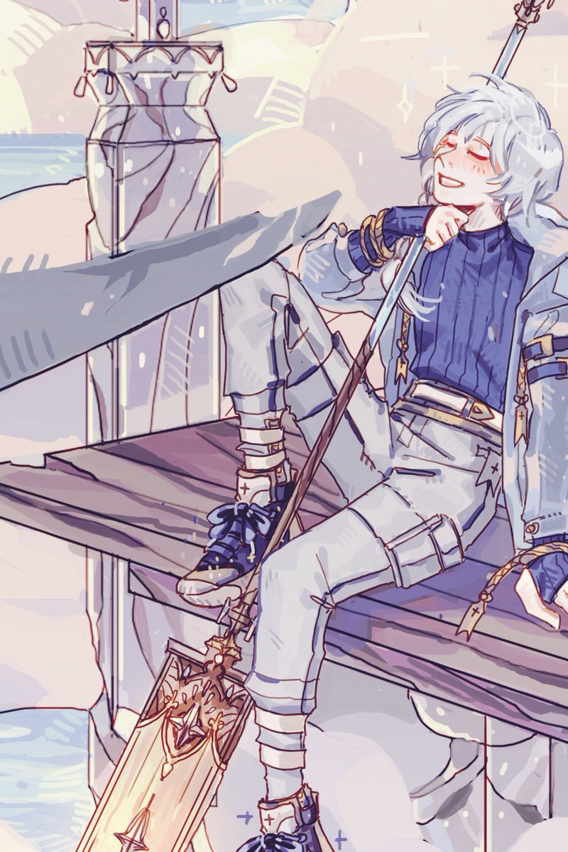 _lycheeluv's tweet photo. I keep forgetting to post that
but my full piece for the @GranblueAtelier !!
It was such a smooth organisation and A+++ final result ! https://t.co/jiBUXGVsaG
