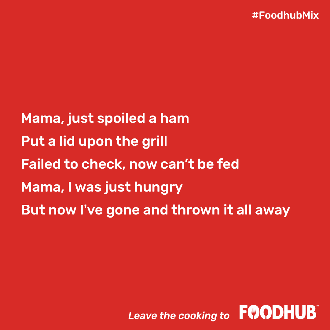 FoodhubUK's tweet photo. Who wants to cook forever? 🎤🎵🥩😵
#BohemianRhapsody #FreddieMercury #Queen #Ham #CookingWentWrong #FoodLove #Foodies #Foodstagram #Restaurants #Takeaways #OnlineFoodOrdering #Foodhub https://t.co/bqWS4pPBId
