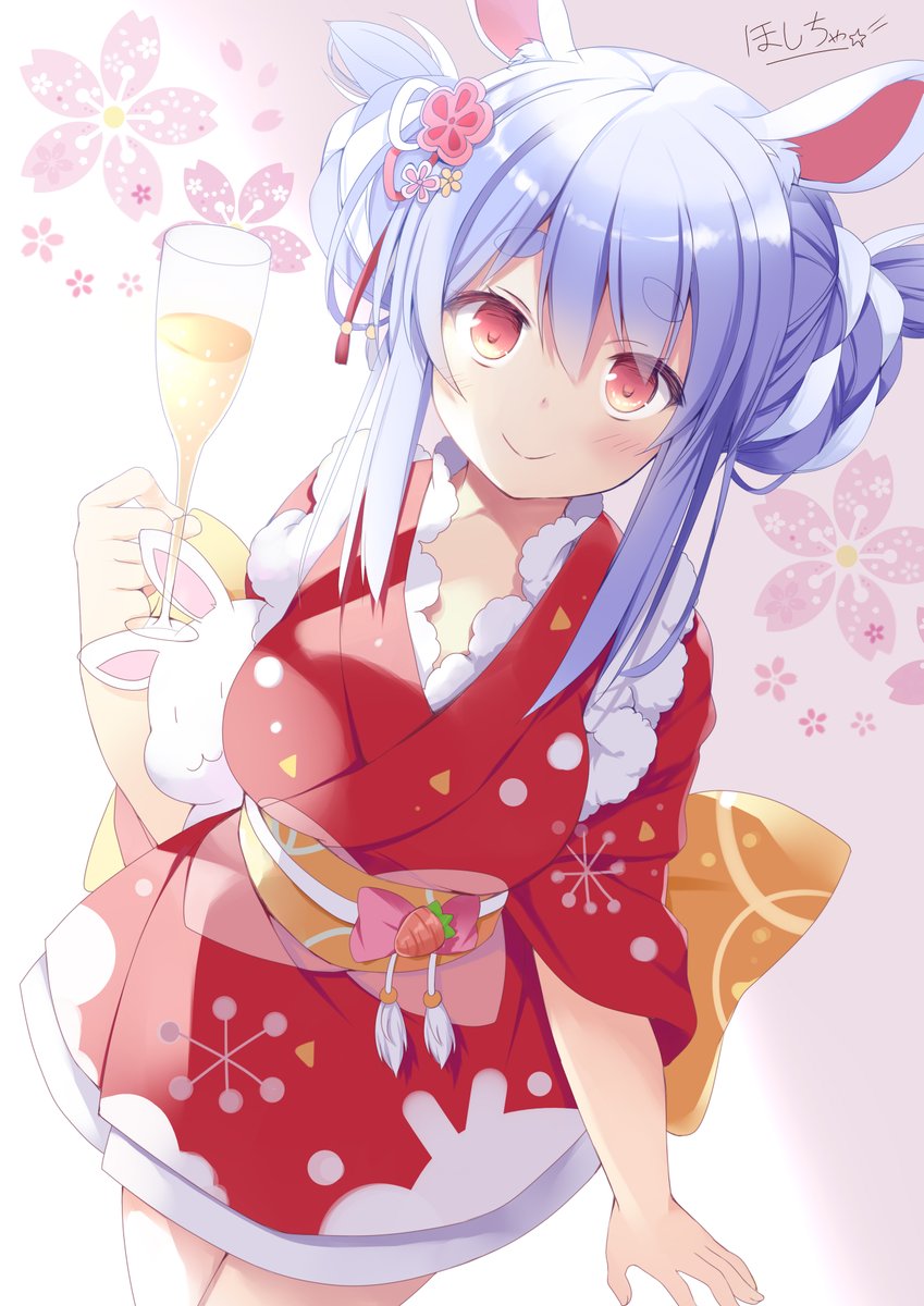 一緒に飲むぺこ ぺこらーと 星の紅茶 のイラスト
