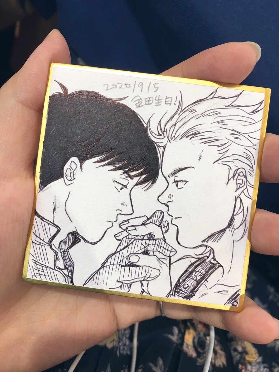 今日のプメイベントで描いたカネテツです?❤️❤️❤️(一体どっちのオンリーだ????) 