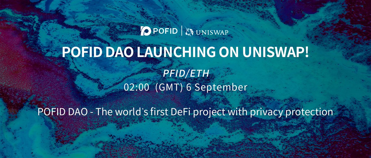 pofiddao's tweet photo. Hello POFID community! The wait is finally over! POFID will be listed on @UniswapProtocol tomorrow(SEP 6th) at 02:00 GMT with an initial listing price of $5/$pfid.
#cryptocurrency #DeFi #Blockchain #privacy #privacyprotected $pfid $sero https://t.co/CO6V4N60NY